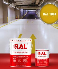 Sơn sàn Garage ô tô PU hệ lăn RAL GARAGE SHIELD 1004 3 B22 Son san Garage PU he lan RAL 1004