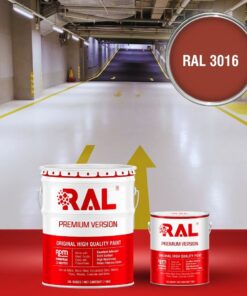 Sơn sàn Garage ô tô PU hệ lăn RAL GARAGE SHIELD 3016 3 B22 Son san Garage PU he lan RAL 3016