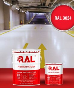 Sơn sàn Garage ô tô PU hệ lăn RAL GARAGE SHIELD 3024 3 B22 Son san Garage PU he lan RAL 3024