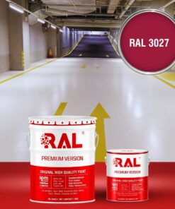 Sơn sàn Garage ô tô PU hệ lăn RAL GARAGE SHIELD 3027 3 B22 Son san Garage PU he lan RAL 3027