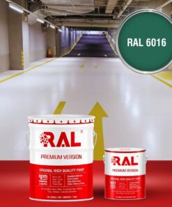 Sơn sàn Garage ô tô PU hệ lăn RAL GARAGE SHIELD 6016 3 B22 Son san Garage PU he lan RAL 6016