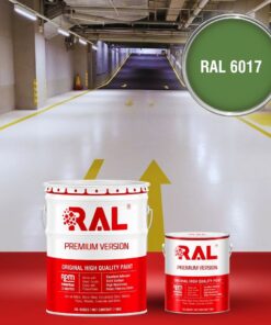 Sơn sàn Garage ô tô PU hệ lăn RAL GARAGE SHIELD 6017 3 B22 Son san Garage PU he lan RAL 6017