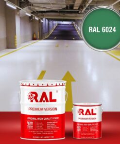 Sơn sàn Garage ô tô PU hệ lăn RAL GARAGE SHIELD 6024 3 B22 Son san Garage PU he lan RAL 6024