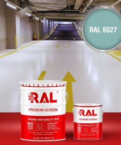 Sơn sàn Garage ô tô PU hệ lăn RAL GARAGE SHIELD 6027 3 B22 Son san Garage PU he lan RAL 6027