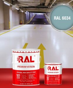 Sơn sàn Garage ô tô PU hệ lăn RAL GARAGE SHIELD 6034 3 B22 Son san Garage PU he lan RAL 6034