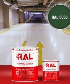 Sơn sàn Garage ô tô PU hệ lăn RAL GARAGE SHIELD 6035 3 B22 Son san Garage PU he lan RAL 6035