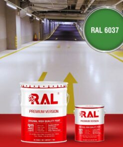 Sơn sàn Garage ô tô PU hệ lăn RAL GARAGE SHIELD 6037 3 B22 Son san Garage PU he lan RAL 6037