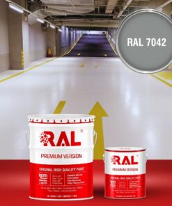 Sơn sàn Garage ô tô PU hệ lăn RAL GARAGE SHIELD 7042 3 B22 Son san Garage PU he lan RAL 7042