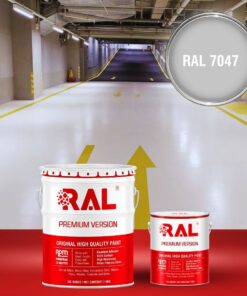 Sơn sàn Garage ô tô PU hệ lăn RAL GARAGE SHIELD 7047 3 B22 Son san Garage PU he lan RAL 7047