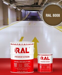 Sơn sàn Garage ô tô PU hệ lăn RAL GARAGE SHIELD 8008 3 B22 Son san Garage PU he lan RAL 8008