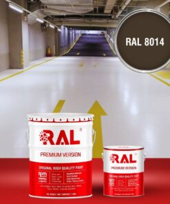 Sơn sàn Garage ô tô PU hệ lăn RAL GARAGE SHIELD 8014 3 B22 Son san Garage PU he lan RAL 8014