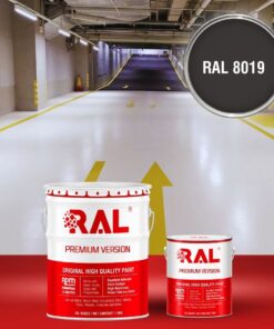 Sơn sàn Garage ô tô PU hệ lăn RAL GARAGE SHIELD 8019 3 B22 Son san Garage PU he lan RAL 8019