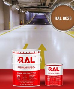 Sơn sàn Garage ô tô PU hệ lăn RAL GARAGE SHIELD 8023 3 B22 Son san Garage PU he lan RAL 8023