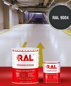 Sơn sàn Garage ô tô PU hệ lăn RAL GARAGE SHIELD 9004 3 B22 Son san Garage PU he lan RAL 9004