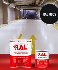 Sơn sàn Garage ô tô PU hệ lăn RAL GARAGE SHIELD 9005 3 B22 Son san Garage PU he lan RAL 9005