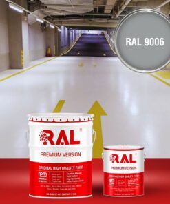 Sơn sàn Garage ô tô PU hệ lăn RAL GARAGE SHIELD 9006 3 B22 Son san Garage PU he lan RAL 9006