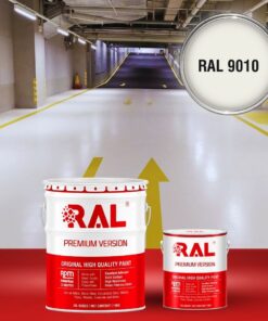 Sơn sàn Garage ô tô PU hệ lăn RAL GARAGE SHIELD 9010 3 B22 Son san Garage PU he lan RAL 9010