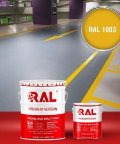 Sơn sàn Garage ô tô Epoxy hệ lăn RAL GARAGE GUARD 1003 3 B23 Son san Garage Epoxy he lan RAL 1003