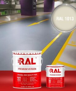Sơn sàn Garage ô tô Epoxy hệ lăn RAL GARAGE GUARD 1013 3 B23 Son san Garage Epoxy he lan RAL 1013