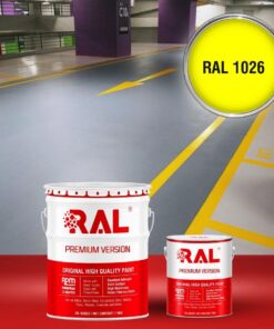 Sơn sàn Garage ô tô Epoxy hệ lăn RAL GARAGE GUARD 1026 3 B23 Son san Garage Epoxy he lan RAL 1026
