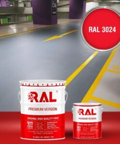 Sơn sàn Garage ô tô Epoxy hệ lăn RAL GARAGE GUARD 3024 3 B23 Son san Garage Epoxy he lan RAL 3024