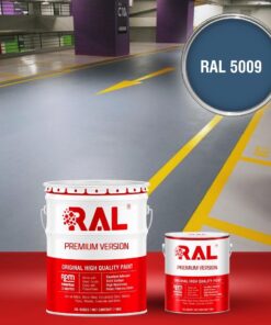 Sơn sàn Garage ô tô Epoxy hệ lăn RAL GARAGE GUARD 5009 3 B23 Son san Garage Epoxy he lan RAL 5009