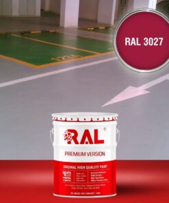 Sơn sàn Garage ô tô Acylic 2IN1 (Lót+phủ) RAL GARAGE FLOOR 2IN1 3027 3 B25 Son san Garage Acylic 2IN1 Lot phu RAL 3027