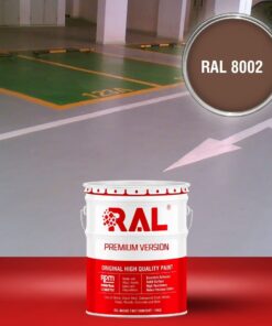 Sơn sàn Garage ô tô Acylic 2IN1 (Lót+phủ) RAL GARAGE FLOOR 2IN1 8002 3 B25 Son san Garage Acylic 2IN1 Lot phu RAL 8002