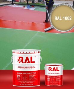Sơn sân pickleball PU tự san RAL SPORT SHIELD SL 1002 3 B26 Son san the thao PU tu san RAL 1002