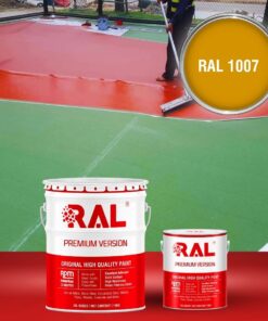 Sơn sân pickleball PU tự san RAL SPORT SHIELD SL 1007 3 B26 Son san the thao PU tu san RAL 1007