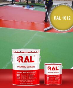 Sơn sân pickleball PU tự san RAL SPORT SHIELD SL 1012 3 B26 Son san the thao PU tu san RAL 1012