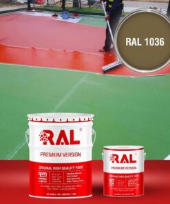 Sơn sân pickleball PU tự san RAL SPORT SHIELD SL 1036 3 B26 Son san the thao PU tu san RAL 1036