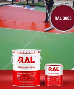 Sơn sân pickleball PU tự san RAL SPORT SHIELD SL 3003 3 B26 Son san the thao PU tu san RAL 3003