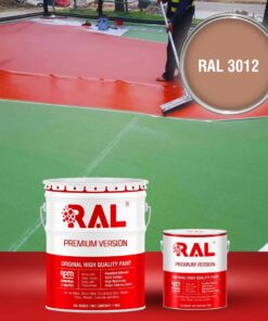 Sơn sân pickleball PU tự san RAL SPORT SHIELD SL 3012 3 B26 Son san the thao PU tu san RAL 3012