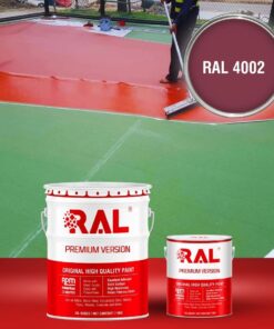 Sơn sân pickleball PU tự san RAL SPORT SHIELD SL 4002 3 B26 Son san the thao PU tu san RAL 4002