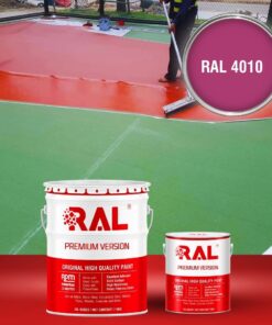 Sơn sân pickleball PU tự san RAL SPORT SHIELD SL 4010 3 B26 Son san the thao PU tu san RAL 4010