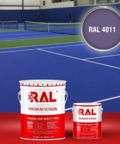 Sơn sân pickleball Epoxy tự san RAL SPORT GUARD SL 4010 3 B27 Son san the thao Epoxy tu san RAL 4011