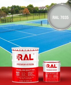 Sơn sân pickleball PU hệ lăn RAL SPORT SHIELD 7035 3 B29 Son san the thao PU he lan RAL 7035