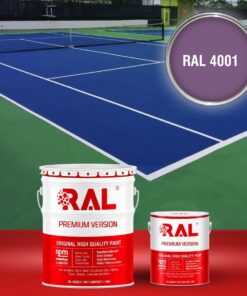 Sơn sân pickleball Epoxy hệ lăn RAL SPORT GUARD 4001 3 B30 Son san the thao Epoxy he lan RAL 4001 1