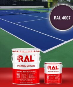 Sơn sân pickleball Epoxy hệ lăn RAL SPORT GUARD 4007 3 B30 Son san the thao Epoxy he lan RAL 4007 1