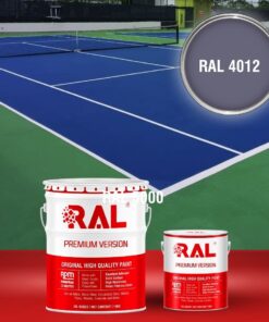 Sơn sân pickleball Epoxy hệ lăn RAL SPORT GUARD 4012 3 B30 Son san the thao Epoxy he lan RAL 4012 1