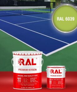 Sơn sân pickleball Epoxy hệ lăn RAL SPORT GUARD 6038 3 B30 Son san the thao Epoxy he lan RAL 6039