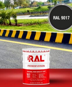 Sơn bó vỉa bê tông Alkyd kinh tế RAL RASIDE SMOOTH 9017 3 C16 Son bo via Alkyd kinh te RAL 9017 1