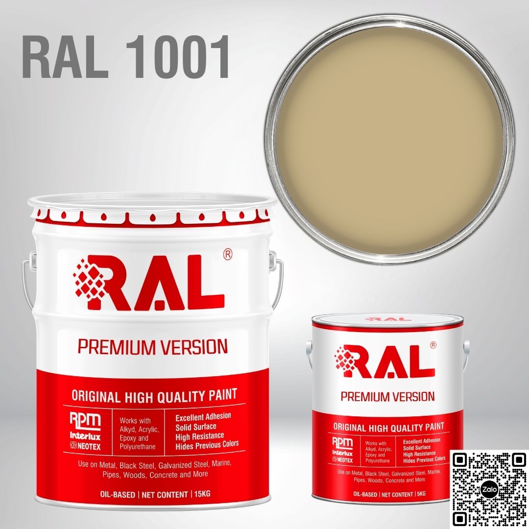 Sơn sàn công nghiệp Epoxy hệ lăn RAL RAFLOOR GUARD RAL 1001 1 RAL 1001
