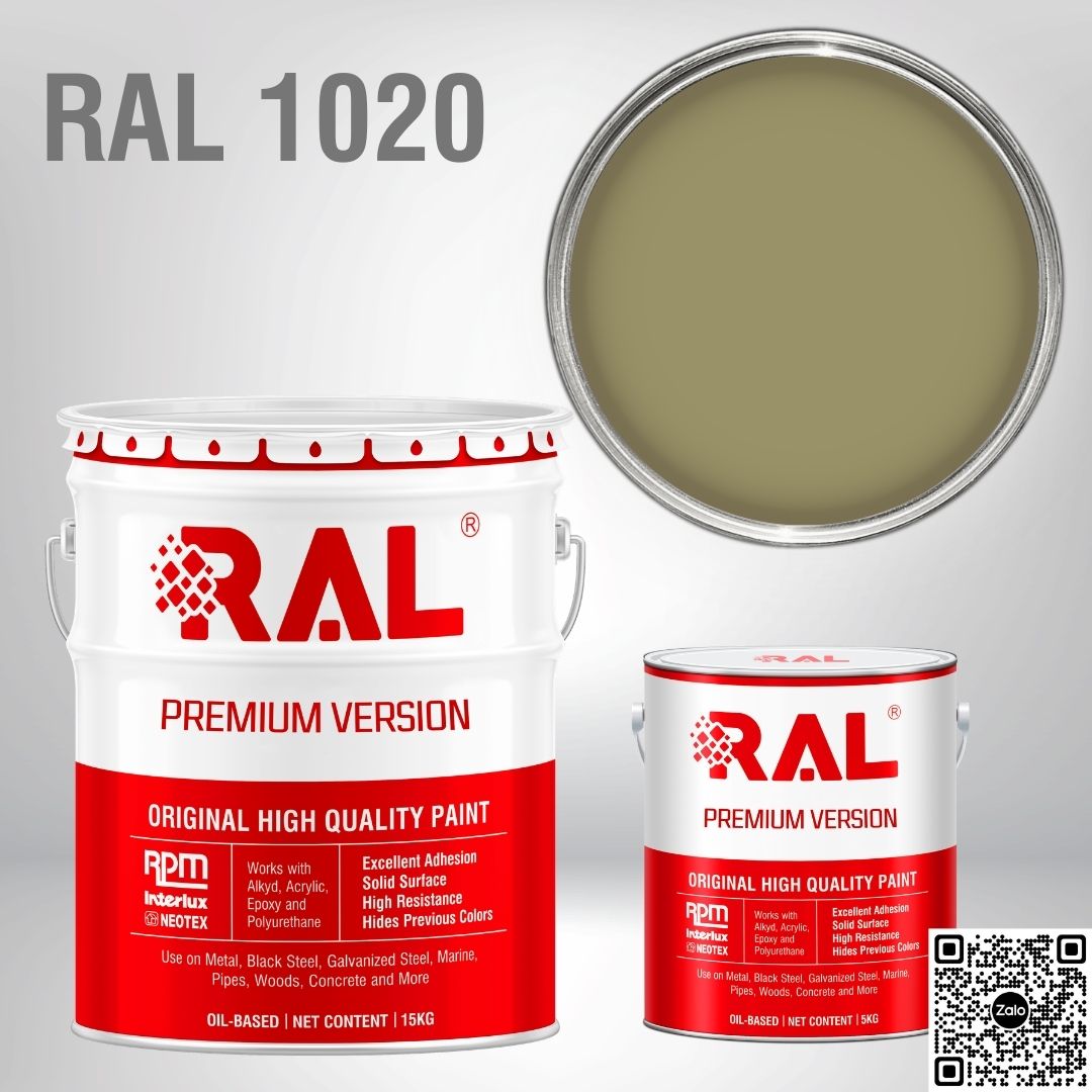 Sơn sàn công nghiệp Epoxy hệ lăn RAL RAFLOOR GUARD RAL 1020 1 RAL 1020 1