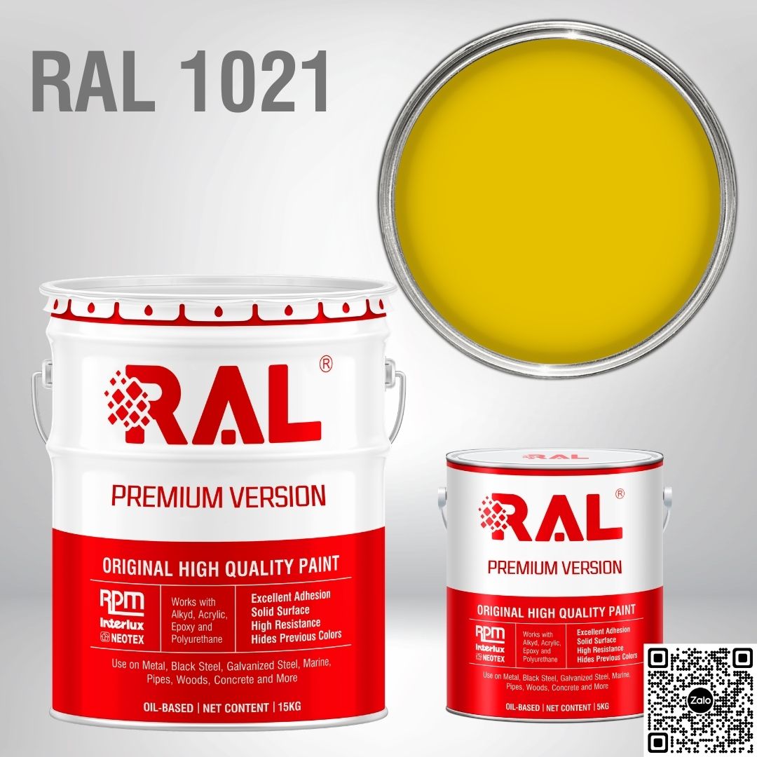 Sơn sàn công nghiệp Epoxy hệ lăn RAL RAFLOOR GUARD RAL 1021 1 RAL 1021
