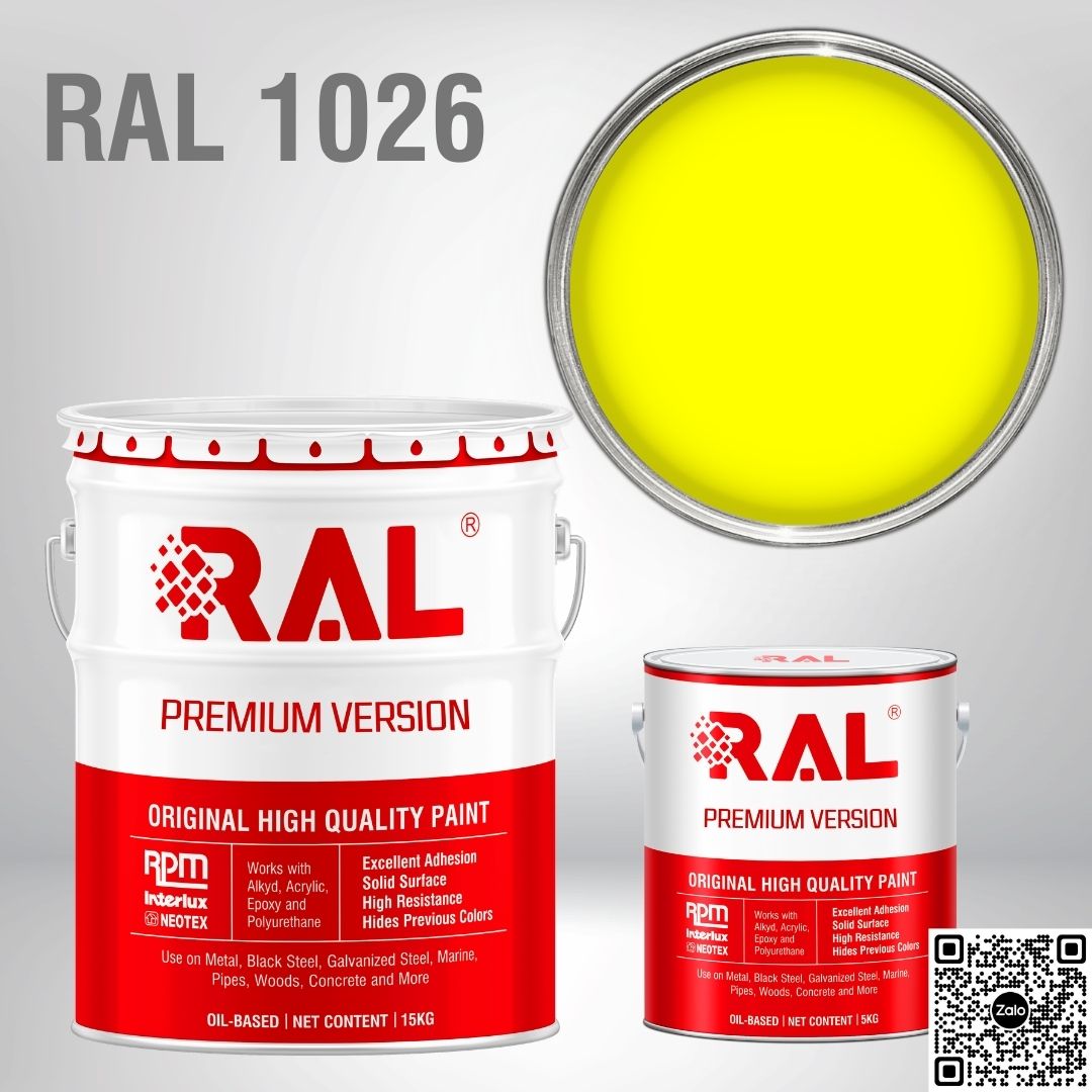 Sơn sàn công nghiệp Epoxy hệ lăn RAL RAFLOOR GUARD RAL 1026 1 RAL 1026 1