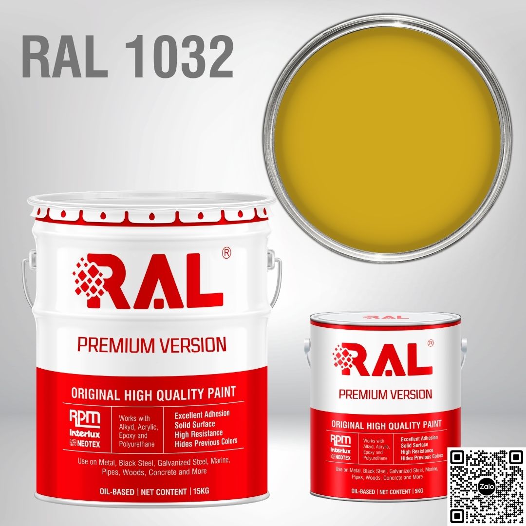 Sơn sàn công nghiệp Epoxy hệ lăn RAL RAFLOOR GUARD RAL 1032 1 RAL 1032