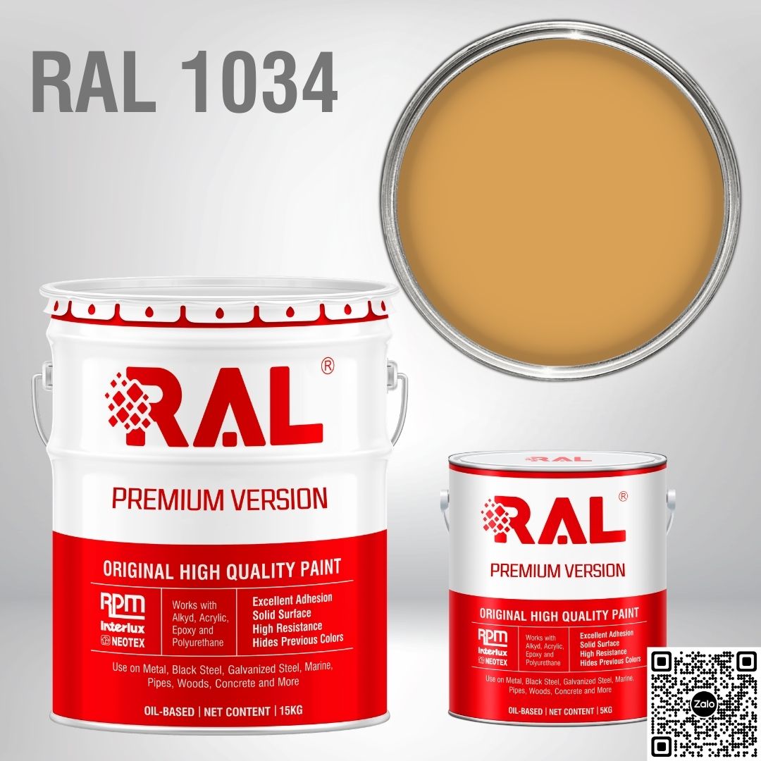 Sơn sàn công nghiệp Epoxy hệ lăn RAL RAFLOOR GUARD RAL 1034 1 RAL 1034