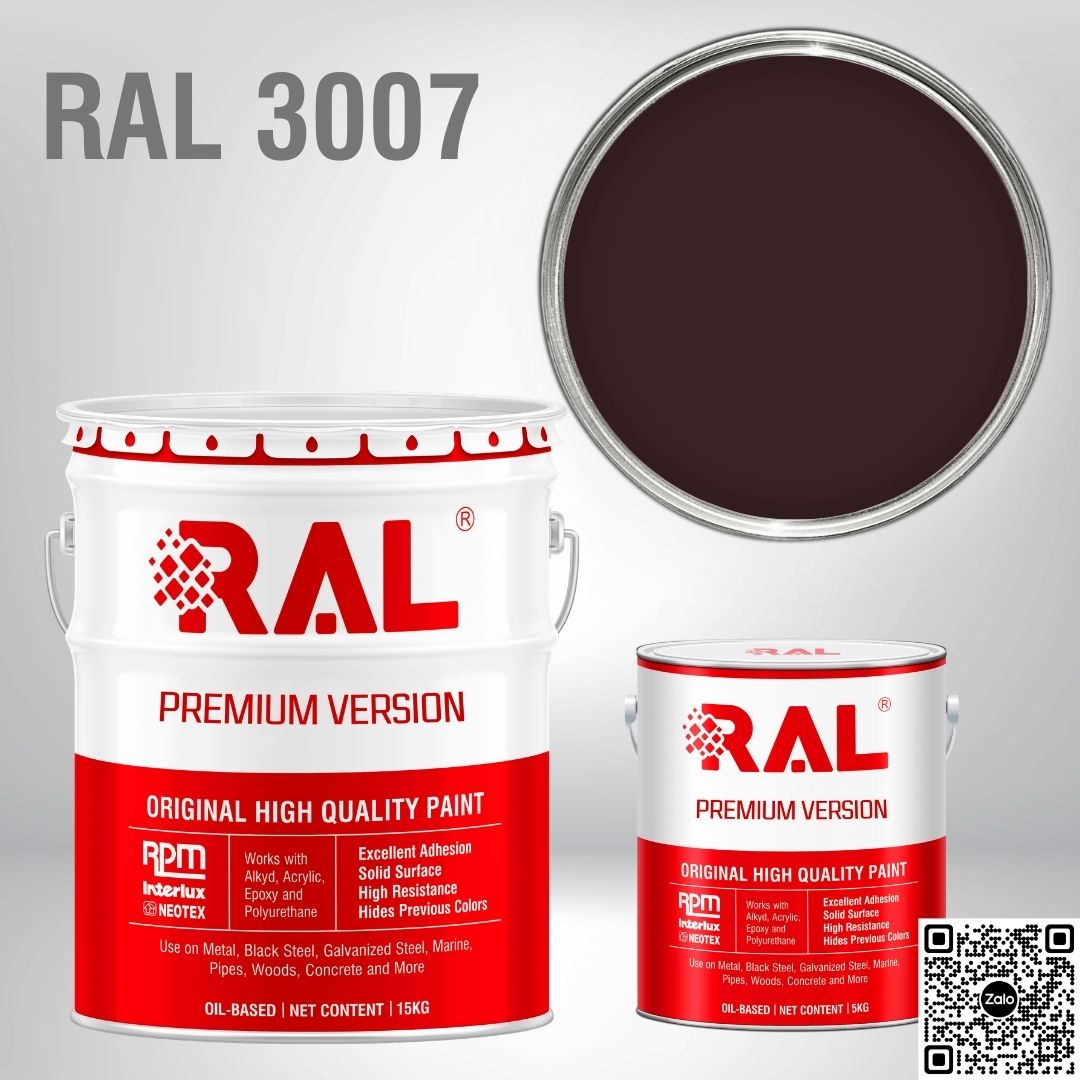 Sơn sàn công nghiệp Epoxy hệ lăn RAL RAFLOOR GUARD RAL 3007 1 RAL 3007